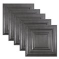 thumbnail image 1 of Great Lakes Tin Detroit Pewter 2ft x 2ft Lay In Ceiling Tiles (5 Pack), 1 of 1