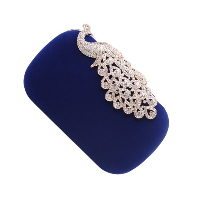 Xingzhi Convenient And Stylish Handbag Collection - Discover Companion Durable Clutches blue White Peacock