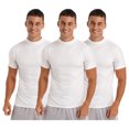 thumbnail image 2 of MSemis 3 Pack Men's Casual Mock Turtleneck Pullover Tops Short Sleeve Slim Fit T-Shirts Basic Solid Color Tees White M, 2 of 7