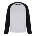 thumbnail image 4 of cfhntfmh Chandail à Col Rond pour Hommes Mode à Blocs de Couleur Manches Longues Chandail à Enfiler Hauts Chaud en Molleton Chandails de Base Automne Hiver Manteau, 4 of 6
