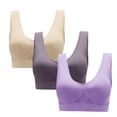 thumbnail image 1 of Posijego 3 Pack Sports Bra for Women Full Coverage Wireless Bra High Impact Support Bra Workout Yoga Running, 1 of 3