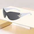 thumbnail image 3 of 2000S Wrap Around Fashion Rimless Sunglasses Frameless Shades For Outdoor Activities, 3 of 3
