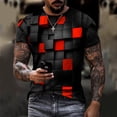 thumbnail image 2 of QIPOPIQ T-Shirts à Manches Courtes pour Hommes à Col Rond Chemise Hawaïenne à Motif Amusant pour Hommes T-Shirt Unisexe Quotidien Imprimé Graphique Imprimés Hauts d'Été Blouse Cadeau pour Père et Lui Liquidation 2024 Noir 5TG, 2 of 9