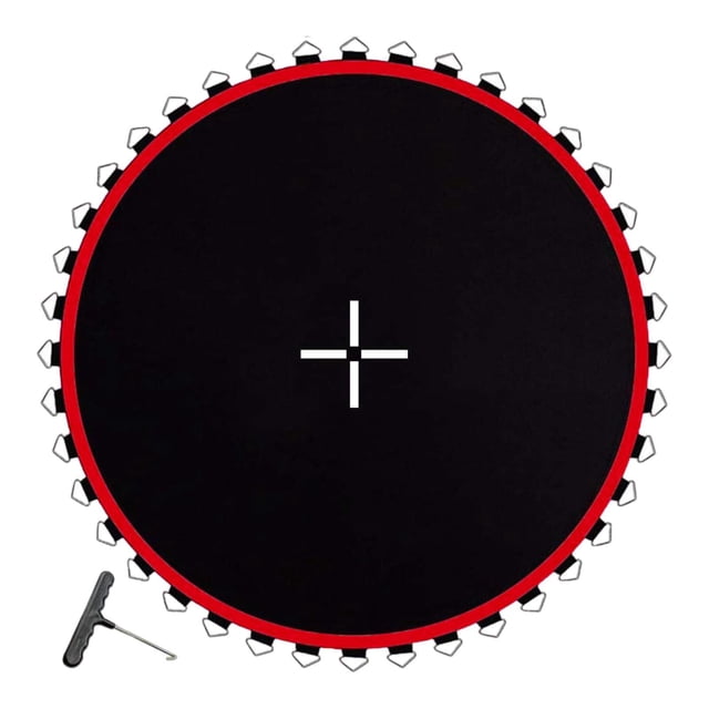 Almencla Tapis de Remplacement pour Trampoline Accessoire Maison Réutilisable Tapis de Saut Rond pour Trampoline Rouge 48 Boucles
