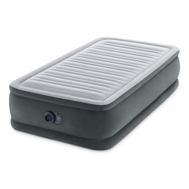 Intex Dura Beam Comfort Plus Airbed Mattress w/Built In Pump, Twin Size