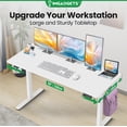 thumbnail image 3 of IMGadgets Bureau Debout Électrique Réglable / 55 Pieds' x 24 Pieds' Grand Espace de Travail avec 2 Crochets / Bureau Ergonomique Assis-Debout / Résistant aux Égratignures et Imperméable / Bureau à Hauteur Réglable pour le Travail et la Maison, 3 of 9