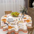 thumbnail image 2 of Fall Tablecloth Round 60 Inch Autumn Leaf Outdoor Table Cloth Yellow Flower and Birds Tablecloth Washable Harvest Thanksgiving Table Cover Decorative for Home Kitchen Dining Indoor Party Picnic, 2 of 6