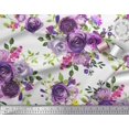 thumbnail image 2 of Soimoi Rayon Fabric Leaves & Rose Flower Decor Fabric Printed Yard 56 Inch Wide, 2 of 3