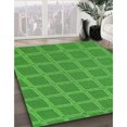 thumbnail image 3 of Ahgly Company Tapis Rond Lavable en Machine Intérieur Transitionnel Vert, 4 Pieds Rond, 3 of 7
