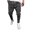 thumbnail image 1 of Mens Summer New Style Fashion Overalls Casual Pure Colour Comfortable Eight-Color Pants, 1 of 6