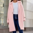 thumbnail image 1 of IMENGL Manteau d'Hiver à Manches Longues à Revers pour Femme, Rouge 2TG, Taille M-3TG, 1 of 6