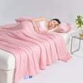 thumbnail image 4 of Cool Comforters for Hot Sleepers,Cool Feeling Friendly Solid Color Washed Summer Breathable Comforter for Bed, 4 of 6