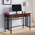 thumbnail image 4 of Bowery Hill Computer Desk in Mission Oak, 4 of 10