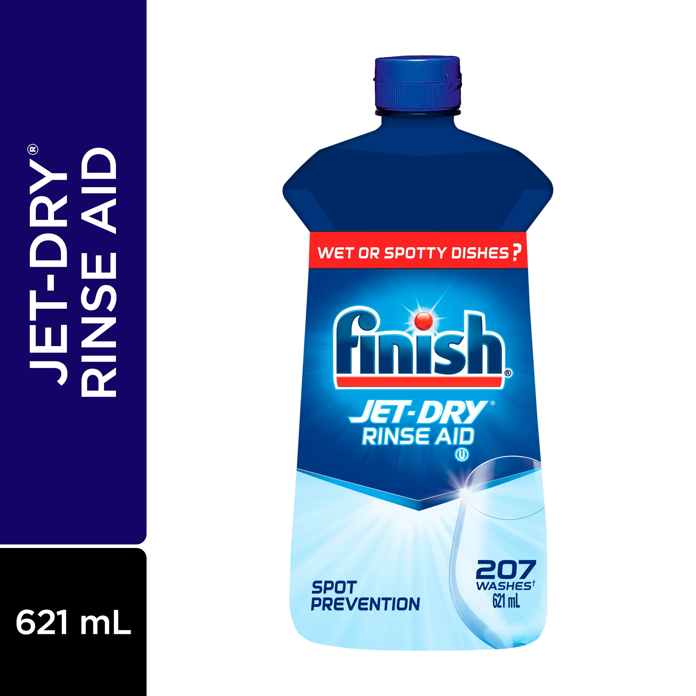 Finish Jet-Dry, Dishwasher Rinse Aid, Original, Dishwasher Rinse Agent & Drying Agent, 621 mL