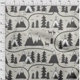 thumbnail image 4 of oneOone Cotton Poplin Dusty Gray Fabric Mountain Pattern Craft Projects Decor Fabric Printed By The Yard 42 Inch Wide, 4 of 5