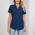 thumbnail image 4 of Birdeem T-Shirt à Manches Courtes Uni Col Mode pour Femmes Blouse Ample, 4 of 7