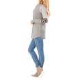thumbnail image 3 of Nlife Women Colorblock Stripes Leopard Print Crew Neck Long Sleeves Top, 3 of 4