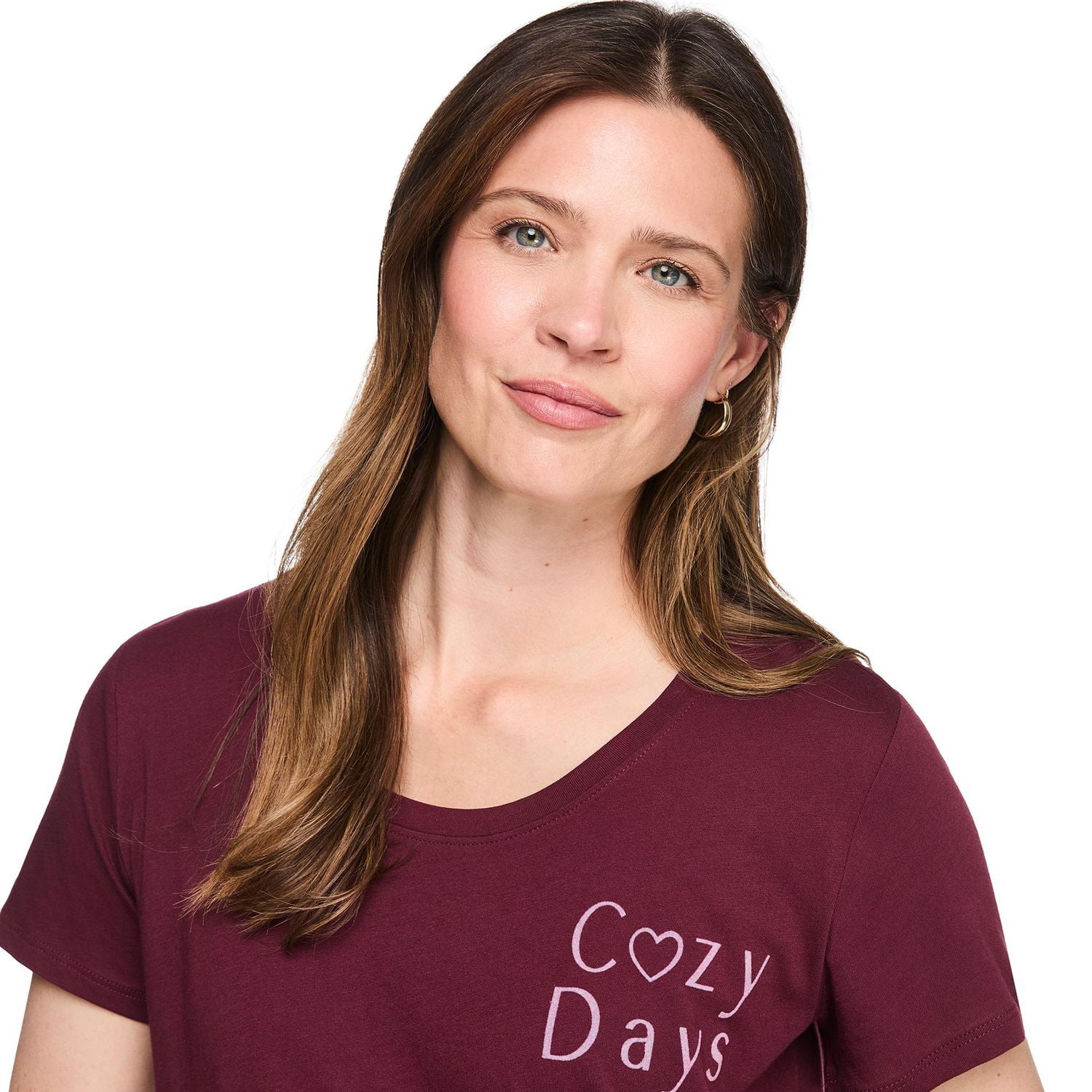 T-shirt de nuit avec encolure dégagée George pour femmes