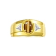 thumbnail image 1 of RYLOS Men's Rings 14K Yellow Gold Classic 7X5MM Oval Gemstone & Diamond Ring Tiger Eye November Birthstone Rings For Men, Gold Rings Size 12, 1 of 7