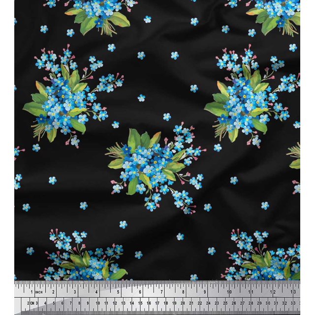 Soimoi Green Cotton Duck Fabric Semi Circle Geometric Decor Fabric Printed Yard 56 Inch Wide