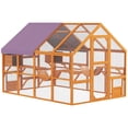 thumbnail image 1 of PawHut Enclos Extérieur pour Chat Catio avec Auvent Étanche, Ponts, Orange, 1 of 10