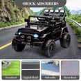thumbnail image 4 of 12V Electric Kids Ride On Car with Remote Control, Electric Truck with 5MPH Max Speed, Steering Wheel, Accelerator Pedal, Treaded Tires, Music and Story,Ride On Toy for Kids Ages 37-96 Months, 4 of 7