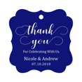thumbnail image 1 of Darling Souvenir Custom Names Thank You For Celebrating With Us Wedding Hang Tags Personalized Party Tags-Blue-100 Tags, 1 of 1