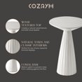 thumbnail image 4 of COZAYH Table à Martini Ronde à Petite Boisson sur Piédestal pour Salons Ou Chambres, 4 of 8