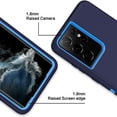 thumbnail image 3 of Supershield Defender Case for Samsung Galaxy S22 Ultra 5G, Galaxy S22 Ultra 5G Phone Case Heavy Duty Shockproof Dustproof 3 in 1 Rugged Protective Bumper Cover - DBlue, 3 of 3