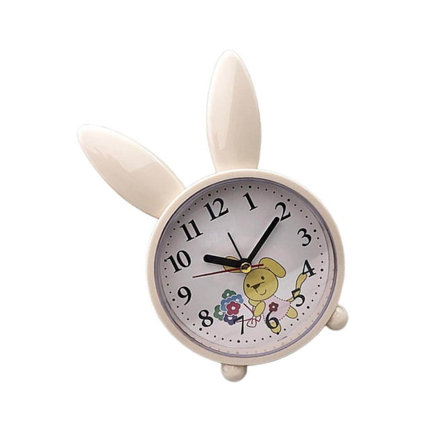 Langgg Réveil Style Nordique Mignon en Forme de Lapin et de Cerf pour Chambre Lapin Jaune