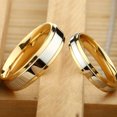 thumbnail image 1 of Bague Alliance de Fiançailles et de Mariage en Acier Titane pour Couples Femmes, Bijoux, 1 of 8