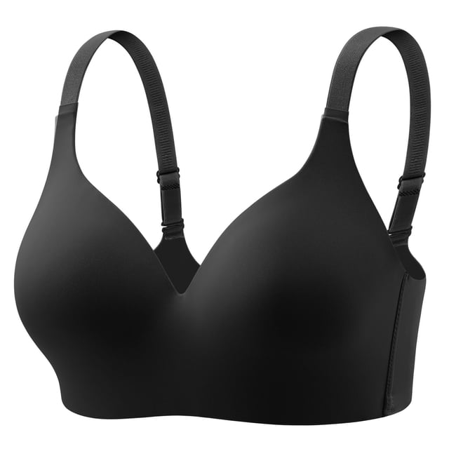 fheaev Seamless Bras for Women Plus Size No Underwire Push Up Bras Soft Wireless Comfort Adjustable Shoulder Strap Full Coverage Everyday Bra with Soft Support Regular