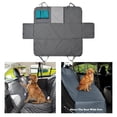 thumbnail image 3 of Dog Car Seat Cover Backseat Protector with Zip Pets Backseat Protection Flap Hammock Carrier Gray, 3 of 9