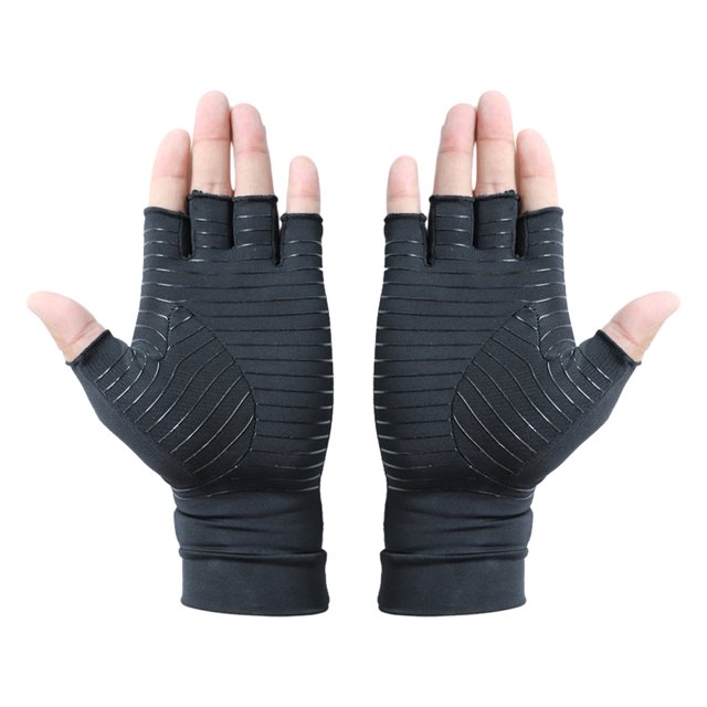 Redempat Black Compression Gloves Made With Nylon And Spandex Experience Relief And Flexibility black XL 1Set