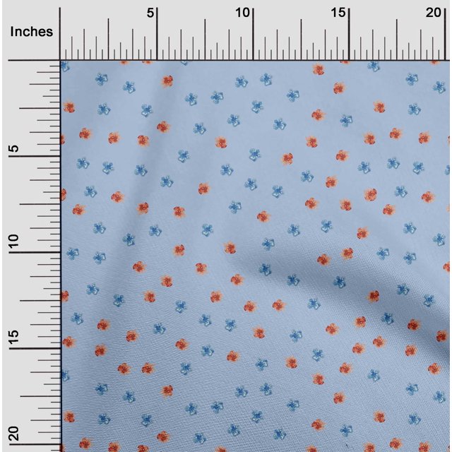 oneOone Polyester Lycra Fabric Artistic Floral Flower Print Fabric BTY 56 Inch Wide
