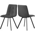 thumbnail image 1 of Meridian Furniture Annie Gray Velvet Dining Chair (Set of 2), 1 of 5