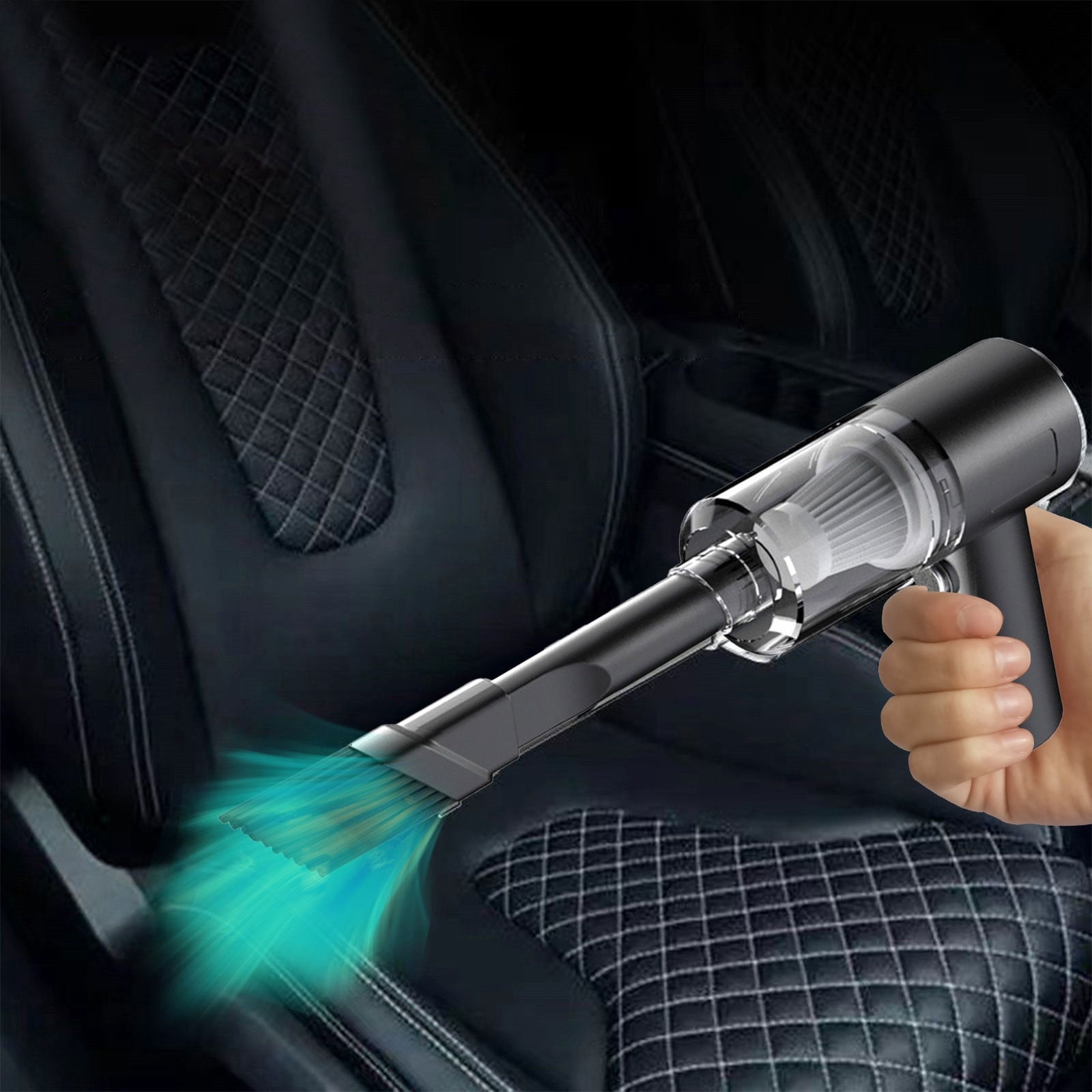 Dvkptbk cordless vacuum cleaner Handheld Car Vacuum Cleaner, 120W Powerful Suction Small Car Vacuum Cleaner, Mini Dusts Buster with USB Portable Vacuum Cleaner
