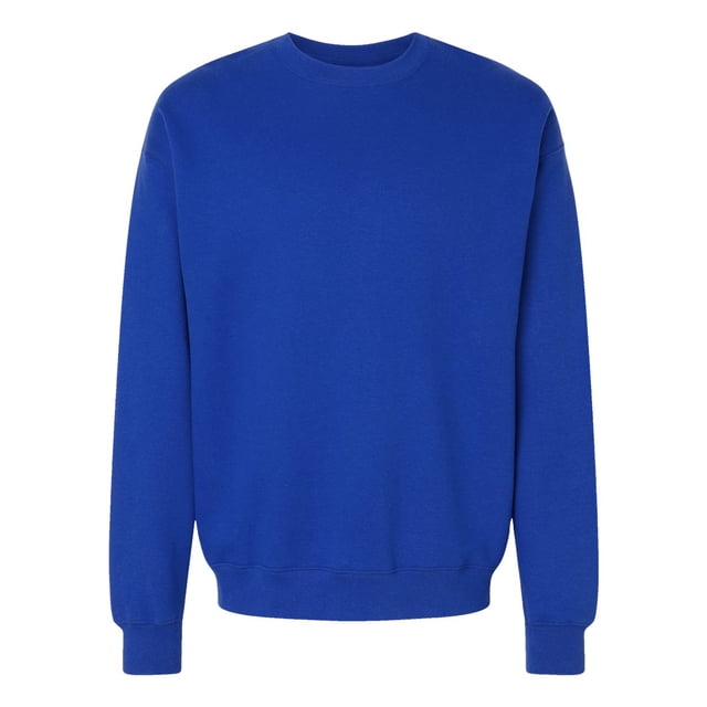 Hanes Mens Perfect Fleece Crewneck Sweatshirt, 2XL, Deep Royal