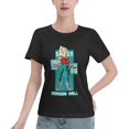 thumbnail image 1 of T-Shirt Basique à Manches Courtes pour Femmes Super Saiyan, 1 of 6