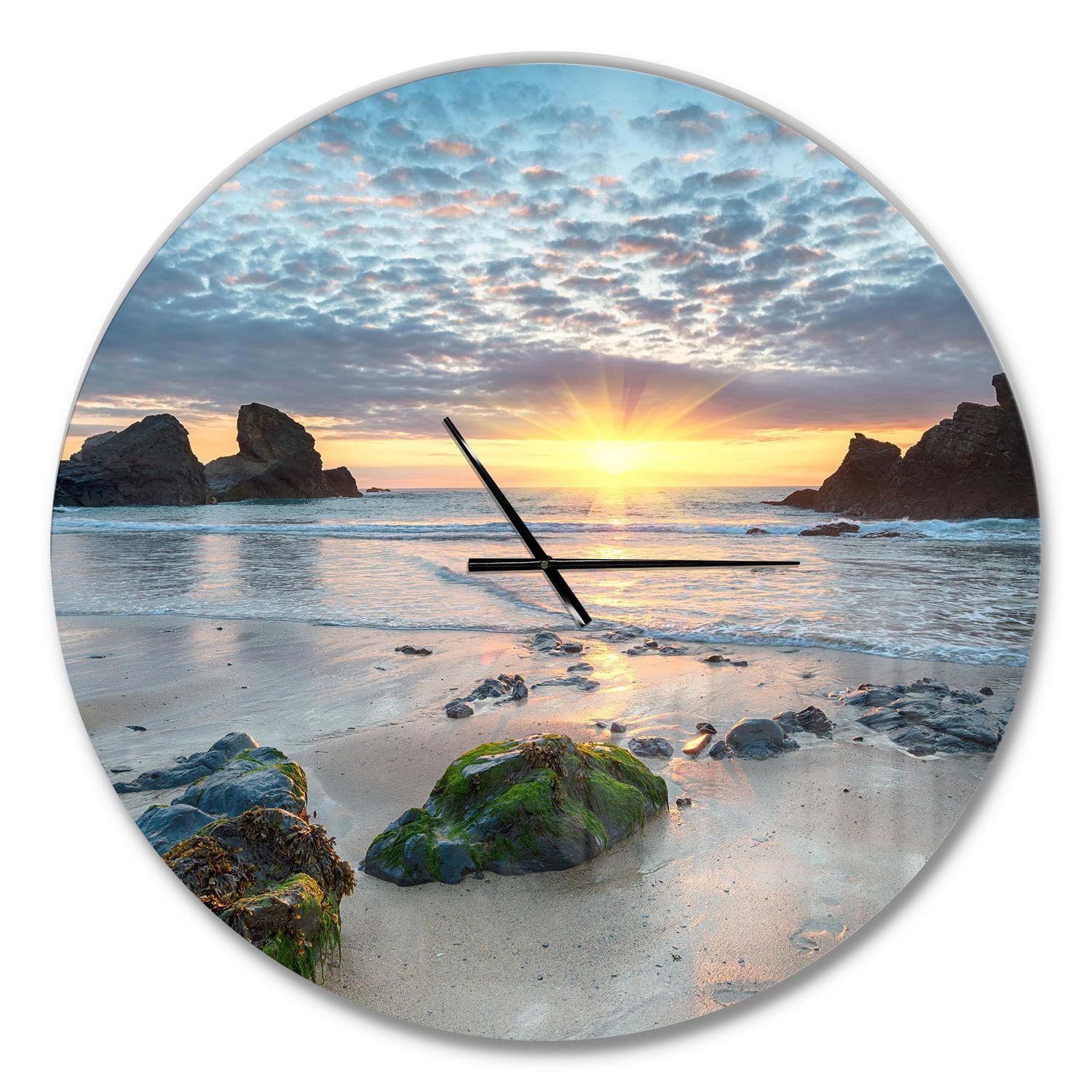 Designart Belle baie de Porthcothan horloge murale