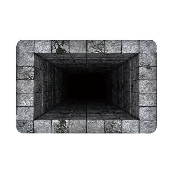 Tauxra Stereoscopic Visual Entrance Door Mat Absorbent Nonslip Dirt Proof Bathroom Floor Mat 15.75x23.62 In