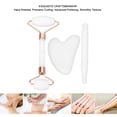 thumbnail image 3 of Outil de Massage Grattant Gua Sha, Ensemble de Rouleaux Jadestone Réduire les Poches Double Extrémité Améliorer la Circulation Soins de la Peau Élimination des Rides Manuel pour Soins Personnels Vert,Blanc, 3 of 7