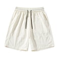 thumbnail image 1 of asjyhkr Men's Summer Shorts Lightweight Beach Elastic Waist Shorts Quick Drying Drawstring Beach Shorts with Pockets, 1 of 2