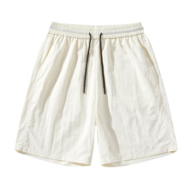 asjyhkr Men's Summer Shorts Lightweight Beach Elastic Waist Shorts Quick Drying Drawstring Beach Shorts with Pockets
