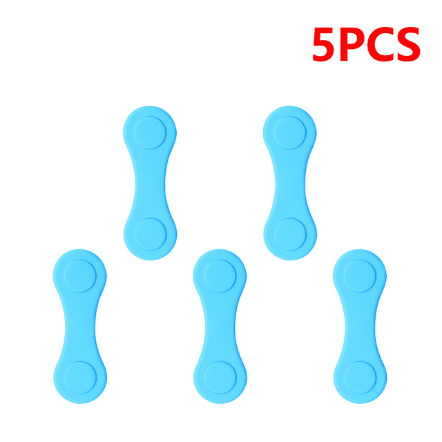 Silicone Golf Ball Marker Holder Strong Magnetic Mini Golf Position Calibration Clamp Professional Reusable Useful Golf Supplies 5PCS Light Blue