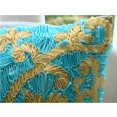 thumbnail image 3 of Pillow Cover, Blue Pillow Covers 18x18 inch (45x45 cm), Luxury Blue Pillow Cases, Blue Yellow Ribbon Abstract Pillow Case, Square Silk Throw Pillows Cover, Floral - Creative Ribbons, 3 of 4