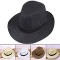 thumbnail image 2 of New Summer Men Straw Panama Hat Handmade Beach Cap Travel Sunhat, 2 of 8