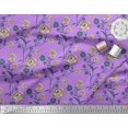 thumbnail image 2 of Soimoi Tissu Poly Georgette Feuilles & Roses Imprimé Floral 1 Yard 42 Pouces de Large, 2 of 3