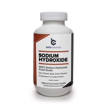 Hydroxyde de Sodium - Pur - Qualité Alimentaire (Soude Caustique, Lye) (20 Livres)