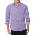 thumbnail image 1 of XDZJLR Men Shirt Business Casual Pure Color Lapel Long Sleeve Tee, 1 of 3